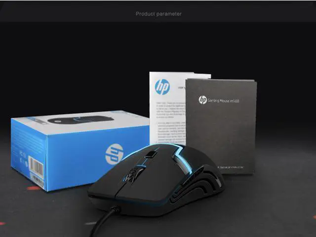 Alt view image 5 of 9 - HP M100  Ergonomic Design, Cool Exterior Wired 4 - Buttons Quiet Clicking 1600DPI RGB Breathing Light  Mouse For Office And Game - White