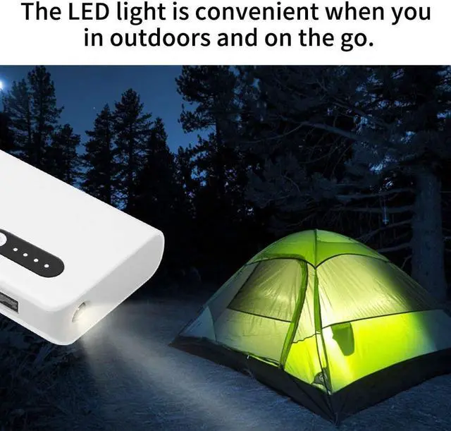 Alt view image 7 of 7 - Tinkon 16800mAh Portable Charger External Battery Ultra-Compact Pack Backup Power Bank with Dual USB Ports for iPhone, iPad Mini, Samsung, Nexus, HTC, Huawei, Lenovo, More Phones and Tablets- White