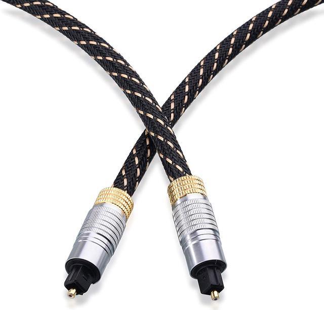 Alt view image 3 of 4 - CORN Toslink Cable (Toslink Optical Cable/Digital Optical Audio Cable)  with Metal Connectors and Braided Jacket