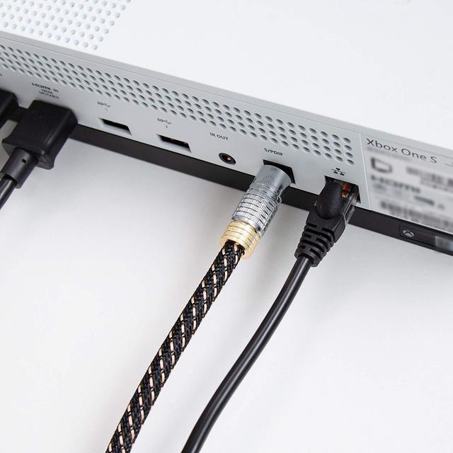 Alt view image 4 of 4 - CORN Toslink Cable (Toslink Optical Cable/Digital Optical Audio Cable)  with Metal Connectors and Braided Jacket