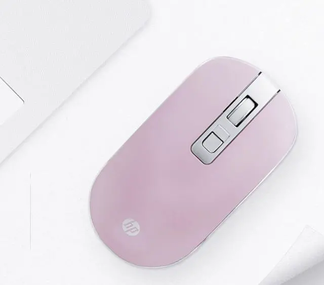 Alt view image 3 of 7 - HP S4000 Ergonomic Design, Cute Exterior 2.4Ghz 10m  Wireless  Silent Clicking Mouse  For Office And Game, Gift for Her - Pink