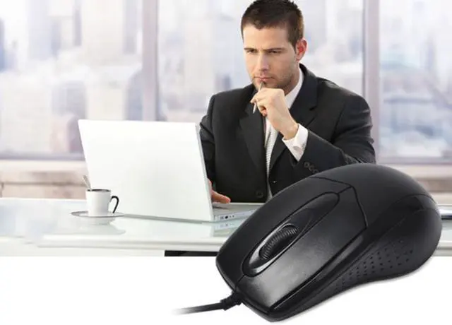 Alt view image 6 of 7 - CORN 512  Ergonomic Design, USB Plug Classic Exterior Wired Mouse  For Office And Game- Black