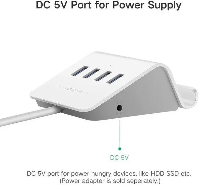 Alt view image 6 of 7 - UGREEN USB 3.0 Hub 4 Port Micro USB 2.0 OTG Hub Adapter with 3FT Cable and Phone Stand for Samsung Galaxy S7 S6 Edge S5 S4 S3, LG G4, Android OTG Cell Phone, Tablet, PC