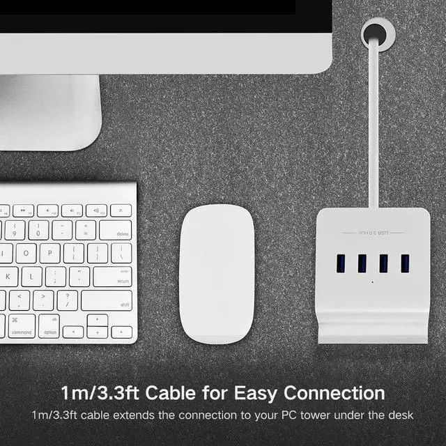 Alt view image 7 of 7 - UGREEN USB 3.0 Hub 4 Port Micro USB 2.0 OTG Hub Adapter with 3FT Cable and Phone Stand for Samsung Galaxy S7 S6 Edge S5 S4 S3, LG G4, Android OTG Cell Phone, Tablet, PC