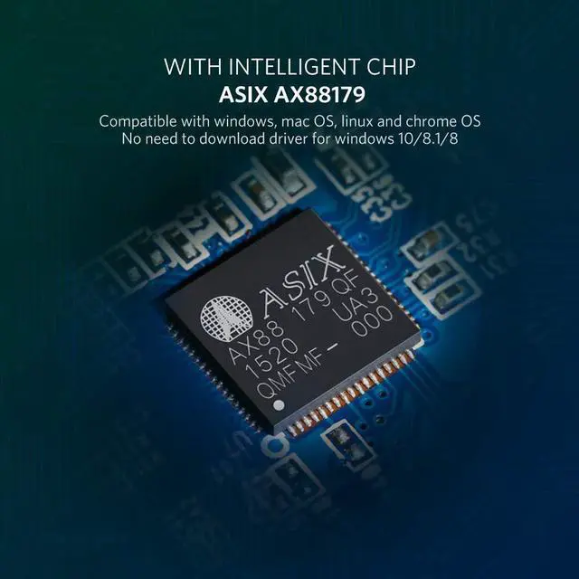 Alt view image 5 of 7 - UGREEN Ethernet Adapter USB Gigabit Network Adapter 10/100/1000Mbps/1 Gbps with USB 3.0 Hub 3 Ports for Nintendo Switch, Wii, Windows Surface Pro, MacBook Air/Retina, iMac Pro, Chromebook, and More PC