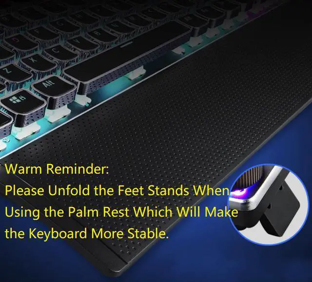 Alt view image 5 of 7 - AULA F2088 All  Anti-ghosting Keys, Ergonomic Design, Cool Exterior  USB Wired Real Blue Mechanical Gaming Keyboard-Crystal Version and White Color Backlit