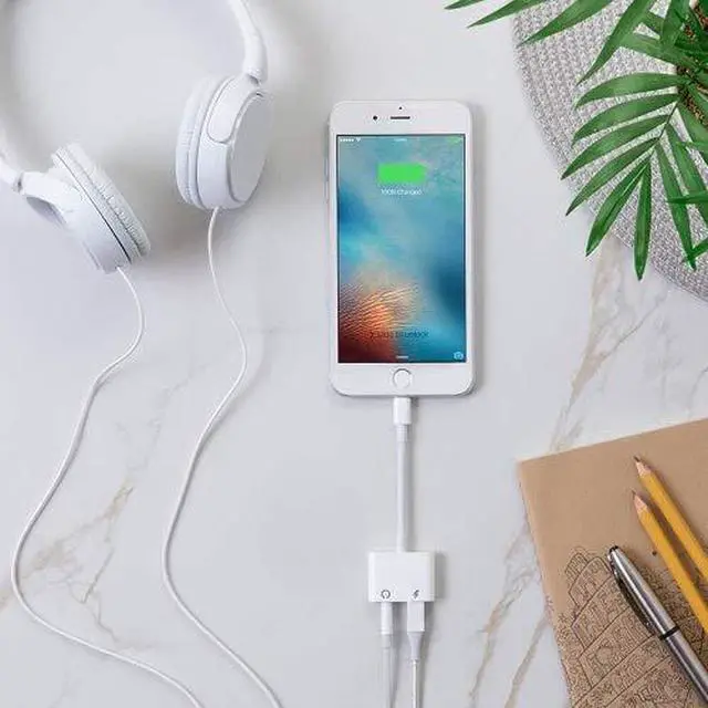 Alt view image 3 of 7 - CORN Lightning Jack Headphone Adaptor Charger for 8/8 Plus iPhone 7/7 Plus/ iPhone X 10/iPad /iPod . Earphone Adapter Headphone Aux Audio & Charge Adaptor,Connector Lightning Cable Suppor iOS 12System