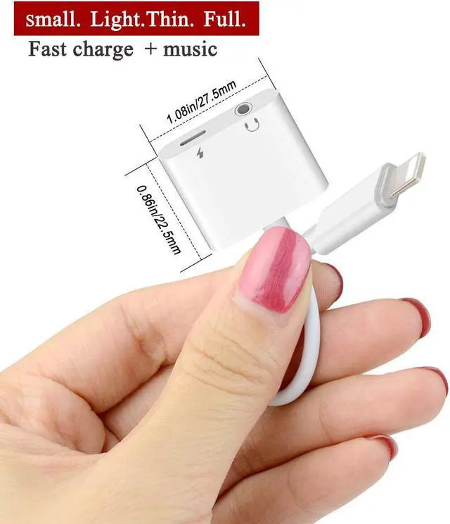 Alt view image 6 of 7 - CORN Lightning Jack Headphone Adaptor Charger for 8/8 Plus iPhone 7/7 Plus/ iPhone X 10/iPad /iPod . Earphone Adapter Headphone Aux Audio & Charge Adaptor,Connector Lightning Cable Suppor iOS 12System