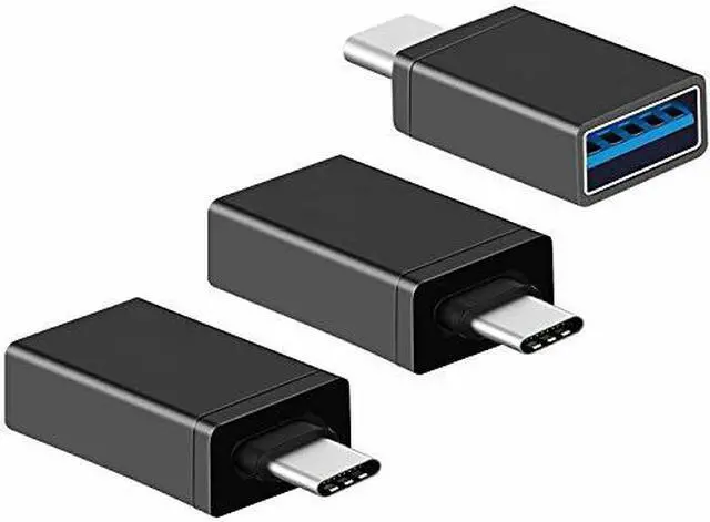 Alt view image 2 of 5 - CORN USB-C Adapter,Type C Adapter,[3 Pack],Hi-speed USB-C to USB-A 3.0 Adapter for USB Type-C Devices,for MacBook,ChromeBook Pixel,Nexus 5X,Nexus 6P,Nokia N1 Tablet and More Devices[Black]