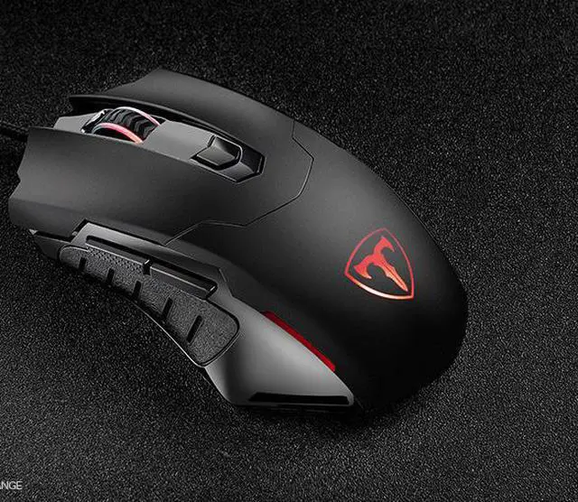 Alt view image 3 of 7 - CORN T11  Ergonomic Design, Cool Exterior 6 Buttons USB Wired 2400DPI Gaming Mouse  - Black