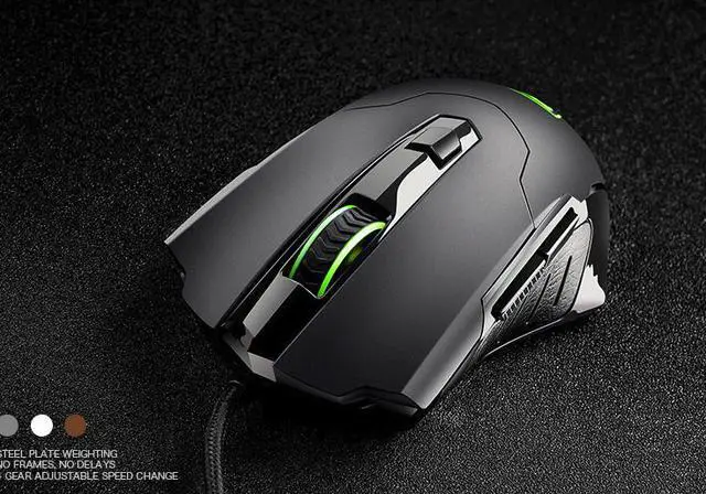 Alt view image 4 of 7 - CORN T11  Ergonomic Design, Cool Exterior 6 Buttons USB Wired 2400DPI Gaming Mouse  - Black