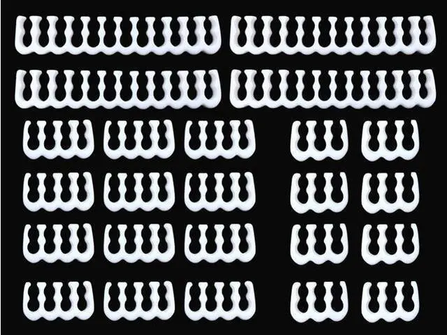 Main image of 24 Pieces Set = 24-pin x 4, 8-pin x 12, 6-pin x 8 Cable Comb for 3 mm Cable Gesleeved Up To 3.4 mm/0.13inch) White