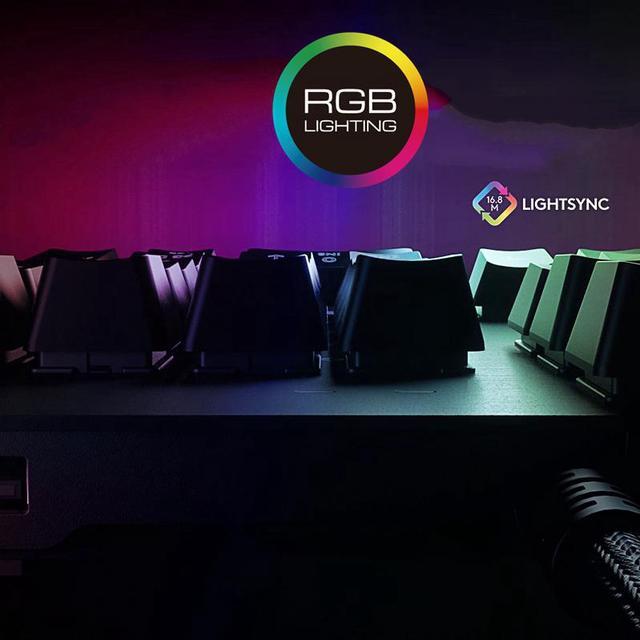 Alt view image 2 of 7 - Logitech G512  N-Key Rollover Ergonomic Design, Cool Exterior USB Wired RGB Backlit Linear Shaft Mechanical Gaming  Keyboard, Click Like Red Mechanical - Black
