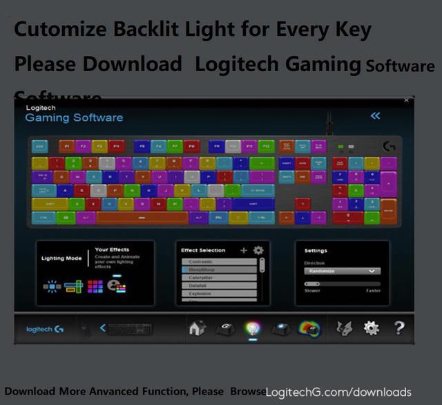 Alt view image 4 of 7 - Logitech G512  N-Key Rollover Ergonomic Design, Cool Exterior USB Wired RGB Backlit Linear Shaft Mechanical Gaming  Keyboard, Click Like Red Mechanical - Black
