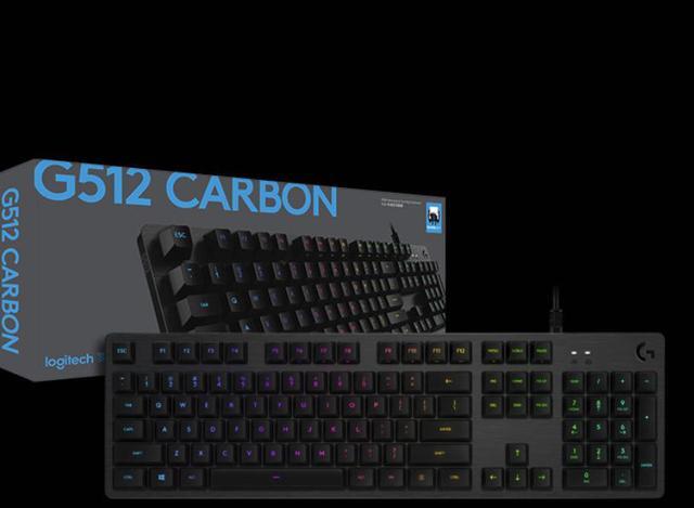 Alt view image 7 of 7 - Logitech G512  N-Key Rollover Ergonomic Design, Cool Exterior USB Wired RGB Backlit Linear Shaft Mechanical Gaming  Keyboard, Click Like Red Mechanical - Black