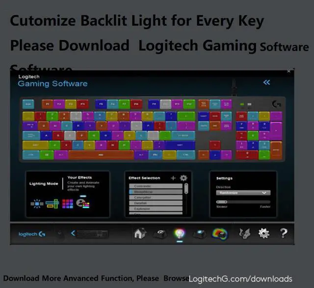 Alt view image 3 of 7 - Logitech G512  N-Key Rollover Ergonomic Design, Cool Exterior USB Wired RGB Backlit GX-blue C Shaft Mechanical Gaming  Keyboard, Click Like Blue Mechanical - Black