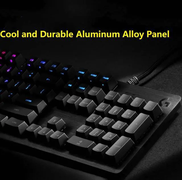 Alt view image 5 of 7 - Logitech G512  N-Key Rollover Ergonomic Design, Cool Exterior USB Wired RGB Backlit GX-blue C Shaft Mechanical Gaming  Keyboard, Click Like Blue Mechanical - Black