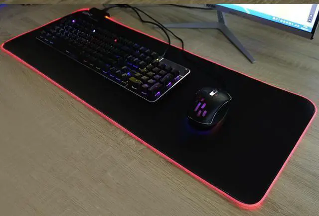 Alt view image 2 of 7 - CORN MP-001 RGB LED  Gaming Mouse Pad -770X295X3mm, 10 Modes Cool  Light Effect