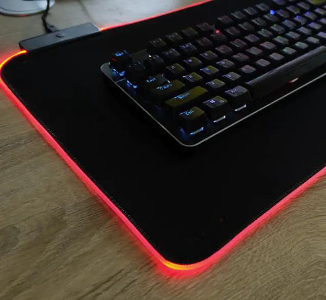 Alt view image 4 of 7 - CORN MP-001 RGB LED  Gaming Mouse Pad -770X295X3mm, 10 Modes Cool  Light Effect
