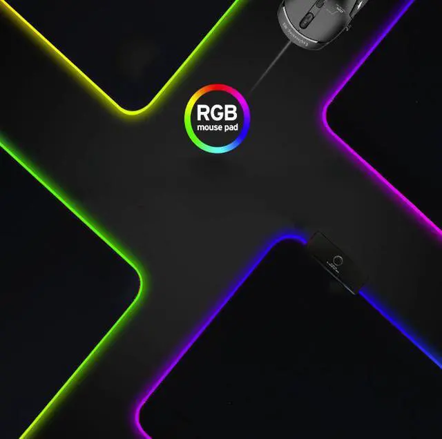 Alt view image 3 of 7 - CORN MP-001 RGB LED  Gaming Mouse Pad -770X295X3mm, 10 Modes Cool  Light Effect