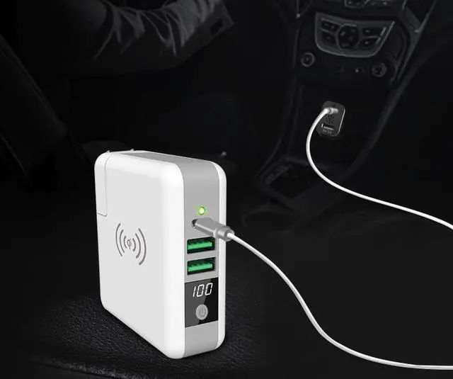 Alt view image 7 of 7 - CORN KP-Super 6700mAh 3-Port USB Wall Charger with Foldable Plug, PowerPort for iPhone Xs/XS Max/XR/X/8/7/6/8Plus, iPad Pro/Air 2/Mini 4/3, Galaxy/Note/Edge, LG, Nexus, HTC, and More