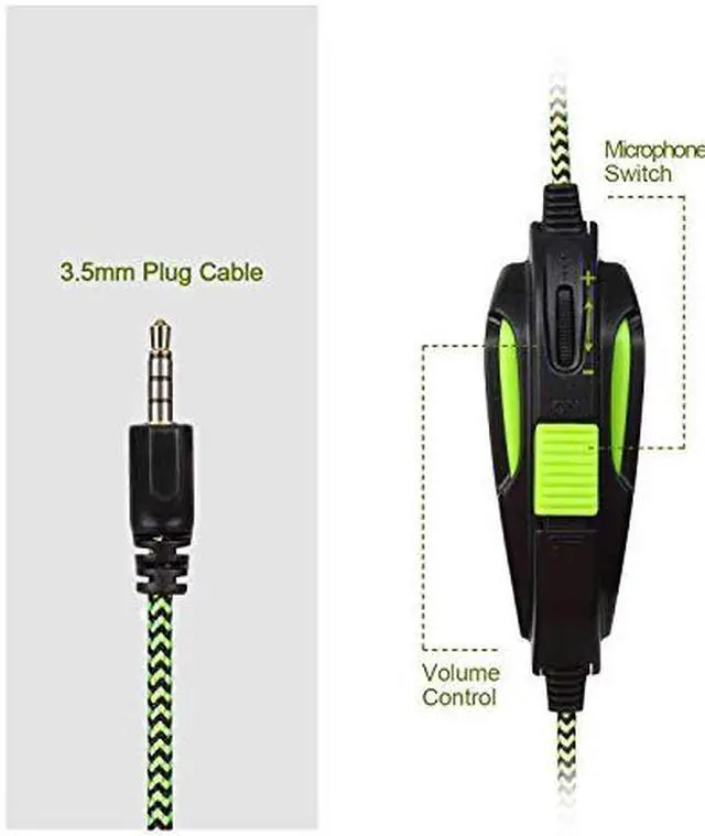 Alt view image 3 of 7 - SUPSOO G813 Xbox One Headset PS4 Gaming Headset Gaming Over Ear Headphones with Xbox one Mic LED Lights Noise-canceling Microphone for PS4, PS4 PRO, Xbox One, Xbox One S,Laptop Mac Tablet Smartphone