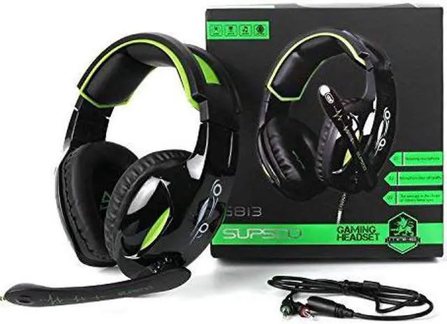 Alt view image 5 of 7 - SUPSOO G813 Xbox One Headset PS4 Gaming Headset Gaming Over Ear Headphones with Xbox one Mic LED Lights Noise-canceling Microphone for PS4, PS4 PRO, Xbox One, Xbox One S,Laptop Mac Tablet Smartphone