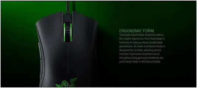 Alt view image 3 of 5 - Razer DeathAdder Essential 6400DPI Wired PC Gaming Mouse