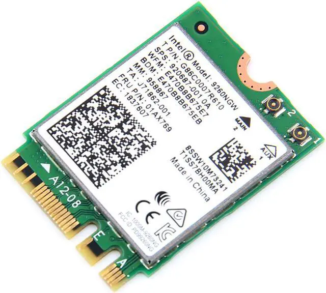 Alt view image 2 of 10 - Intel 9260NGW 2.4G/5G 300Mbps+1730Mbps 160 MHz Channels Bluetooth 5.0 NGFF Combo Wifi Adapter