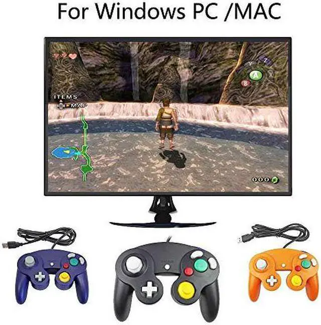 Alt view image 5 of 6 - CORN Classic USB Wired NGC Controller For Nintendo Gamecube Joystick for Nintend NGC GC Control for MAC PC PC Gamepad