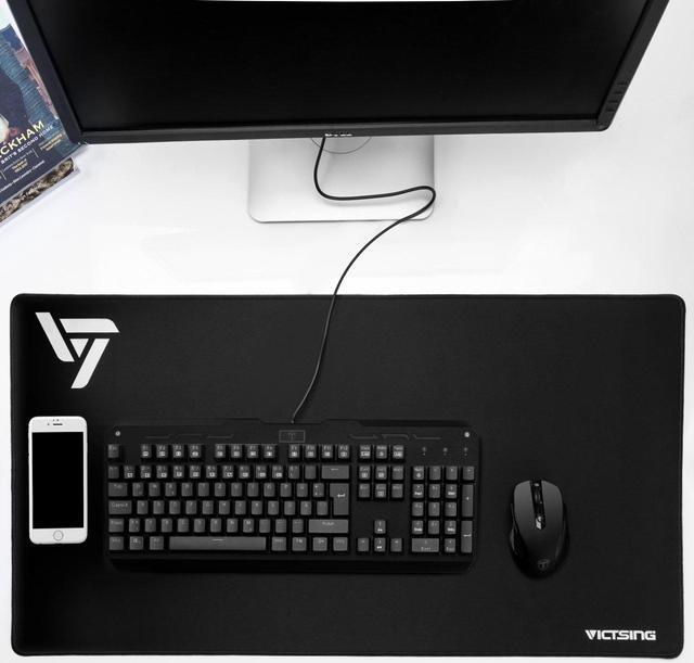 Alt view image 4 of 7 - VicTsing Extended Gaming Mouse Pad, Thick Large (31.5×15.75×0.08 inch) Computer Keyboard Mousepad Mouse Mat, Water-Resistant, Non-Slip Base, Durable Stitched Edges, Ideal for Both Gaming