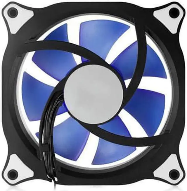 Alt view image 3 of 5 - CORN Aurora 120 Angel Eye (Blue) - 120mm Cooling Fan with LED Halo Ring, 3-pin/LP4, Anti-Vibration Pads