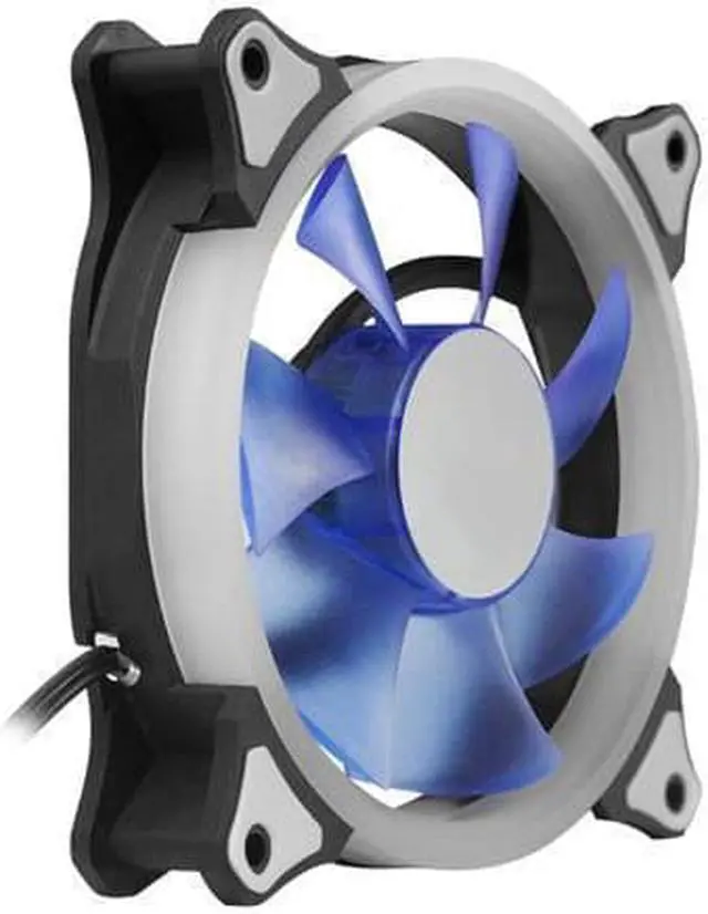 Alt view image 5 of 5 - CORN Aurora 120 Angel Eye (Blue) - 120mm Cooling Fan with LED Halo Ring, 3-pin/LP4, Anti-Vibration Pads