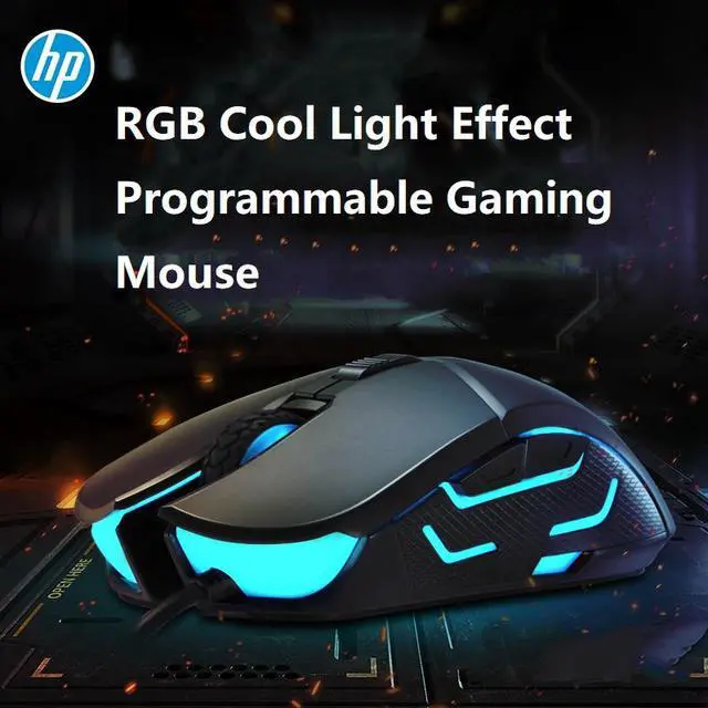 Alt view image 4 of 7 - HP G260  Ergonomic Design,Cool Exterior USB Wired Silent Clicking Version Gaming Mouse , 5500DPI, 16.8 Million Colors Programmable Gaming Mice