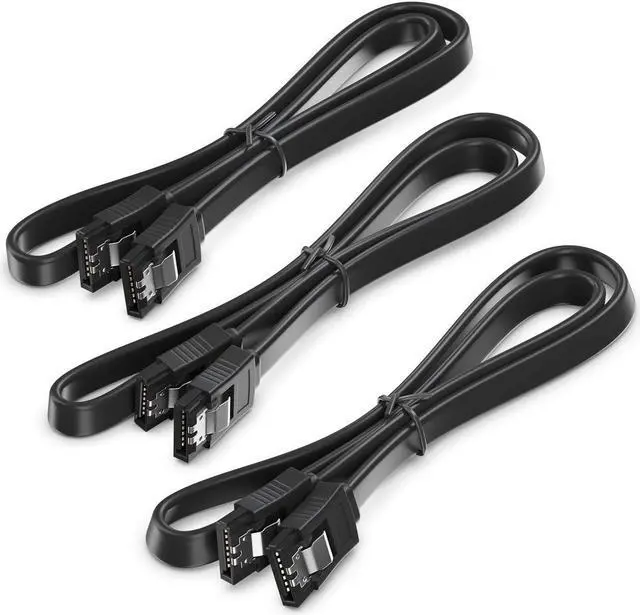 Alt view image 2 of 6 - CORN SATA Cable III 10 Pack 6Gbps Straight HDD SDD Data Cable with Locking Latch 16 Inch(40cm) for SATA HDD, SSD, CD Driver, CD Writer