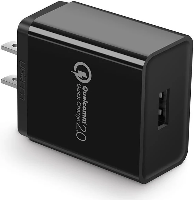 Main image of UGREEN Fast Charger Quick Charge QC 2.0 Adapter, 18W USB Wall Charger Rapid Charger Compatible for Samsung S9 S8 Plus S7 S6 Edge, Google Nexus 6, LG G4 G5, HTC One M9