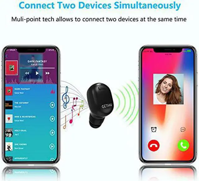 Alt view image 3 of 6 - GETIHU Bluetooth Earbud Mini Invisible Wireless in-Ear Headphone with 6 Hours Playtime with Mic Hand-Free Calls for iPhone Samsung Android Phone in Driving Workout Running (One pcs)