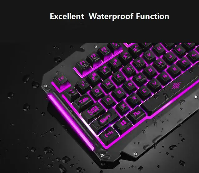 Alt view image 3 of 3 - CORN K60 Ergonomic Design,19 Non-conflicting Keys,Cool Exterior Waterproof USB  Wired Mechanical Feeling Rainbow Backlit  Keyboard And 4-Color Breathing Light 3200DPI Mouse Combo- Cool Black
