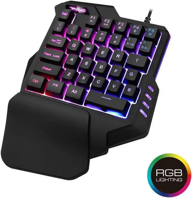 Main image of CORN G30 Professional Wired 35 Keys  Mechanical Feeling Gaming Keypad with RGB  LED Backlight One-handed Membrane Keyboard