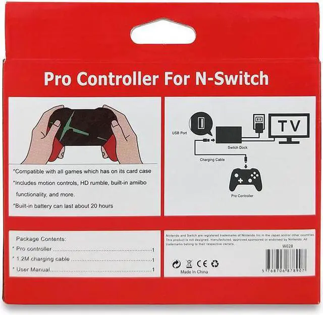 Alt view image 5 of 5 - CORN Bluetooth Wireless Pro Controller Gamepad Joystick for NS Switch Console Support Somatosensory Vibration Screenshot Axis Splatoon 2