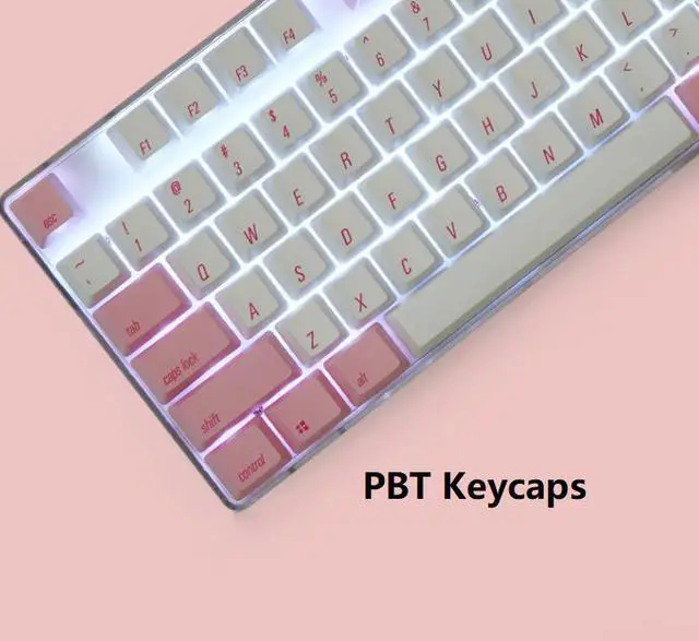 Alt view image 3 of 7 - Qisan Magicforce N-key Rollover  Mechanical Keyboard Gaming Keyboard Gatron Red 100% Full Size 108 Keys with White Backlight Case,PBT Keycaps