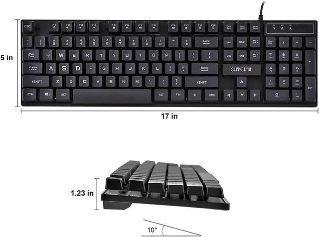 Alt view image 4 of 7 - Gaming LED Wired Keyboard and Mouse Combo with Emitting Character 3200DPI USB Mouse Multimedia Keys Rainbow Backlight Mechanical Feeling for PC Resberry Pi Mac TOB Box with Mousepad