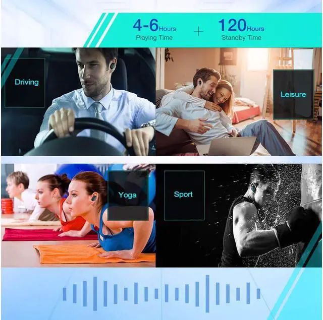 Alt view image 2 of 7 - Bluetooth 5.0 Headphone, Wireless Earbud, True Wireless Earphone Deep Bass 3D Stereo Sound Headphone Noise Cancelling Headset with Portable Charging Case ,Mini & Comfortable Design (Dual Earbud)