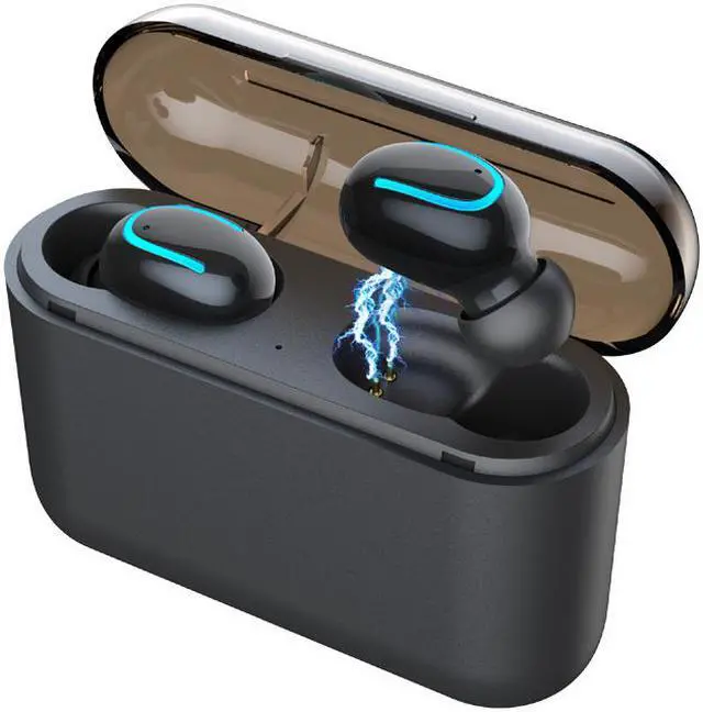 Main image of Bluetooth 5.0 Headphone, Wireless Earbud, True Wireless Earphone Deep Bass 3D Stereo Sound Headphone Noise Cancelling Headset with Portable Charging Case ,Mini & Comfortable Design (Dual Earbud)
