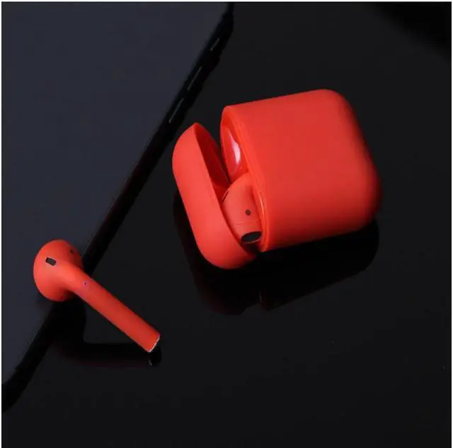 Alt view image 2 of 3 - i12 TWS Wireless Bluetooth 5.0 Touch control Earphones with 300mAh Charging Dock Automatically Pairing - Red