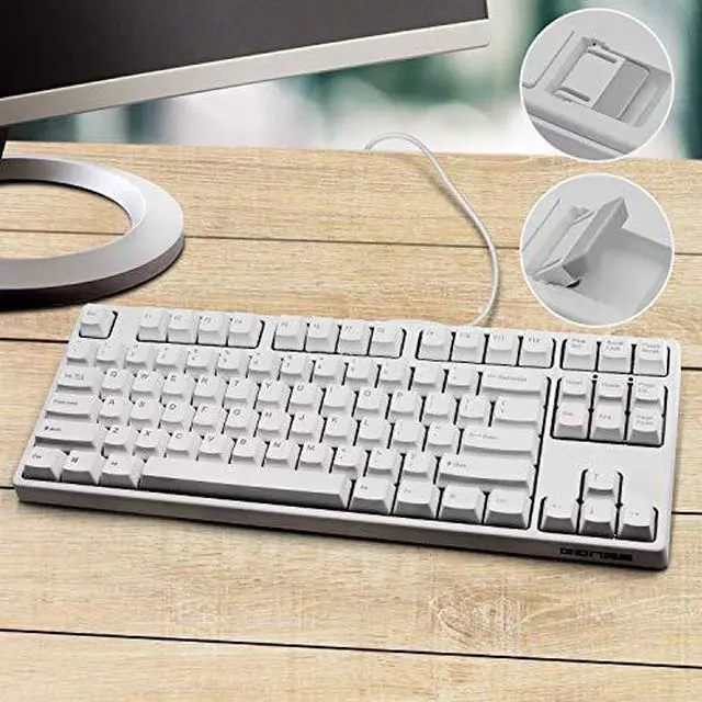 Alt view image 4 of 5 - GANSS  GS87C Mechanical Keyboard with Cherry MX Red Switch for iOS, Android, Windows and Mac, PBT Keycaps-White