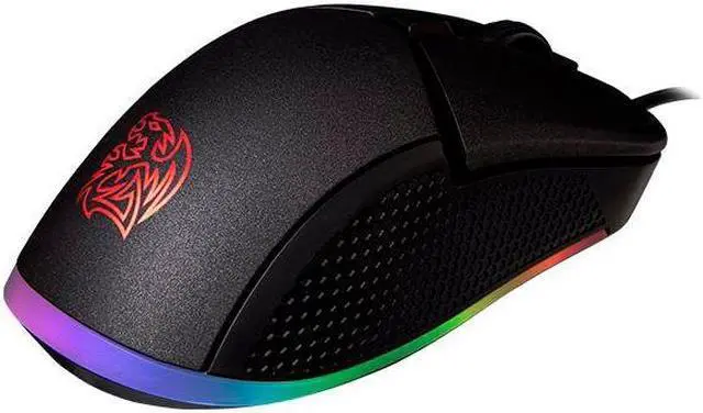 Alt view image 2 of 6 - Thermaltake Tt Esports IRIS Optical 16.8 Million Color RGB Aura Illumination 9 Lighting Effects 5000 DPI PMW3325 Sensor Ergonomic Software-Controlled Gaming Mouse MO-IRS-WDOHBK-04