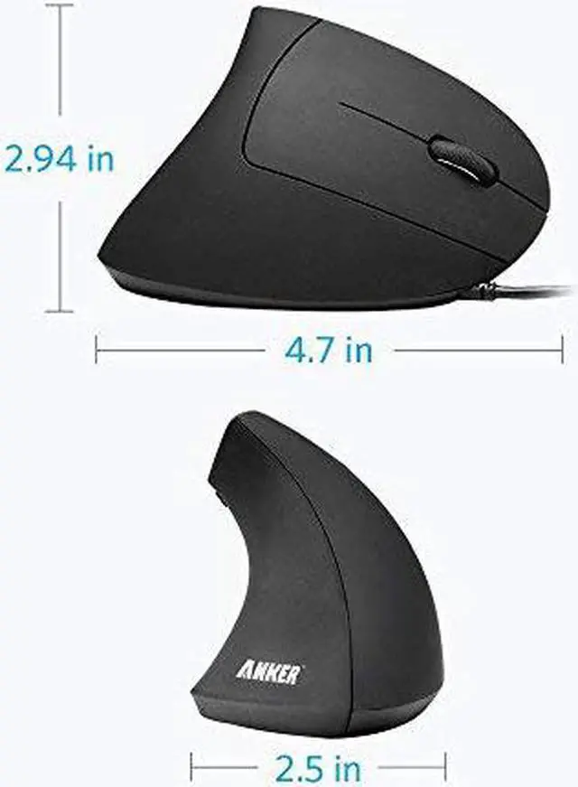 Alt view image 2 of 4 - Ergonomic Optical USB Wired Vertical Mouse 1000/1600 DPI, 5 Buttons CE100