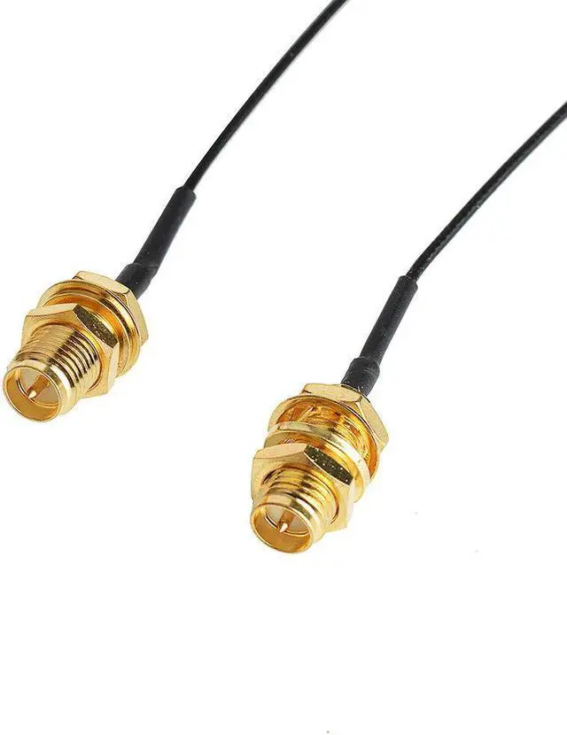 Alt view image 3 of 5 - 2 x 2.4GHz 5GHz 5.8GHz Dual Band WiFi RP-SMA Male Antenna + 2 x 30CM MHF4 IPEX to RP SMA Female Pigtail Cable for NGFF M.2 WiFi Card Wireless Routers PC Repeater Desktop PC FPV UAV Drone