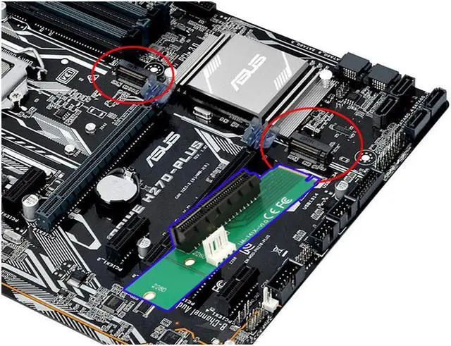 Alt view image 5 of 6 - CORN M.2 NGFF PCIe M Key Male to PCI-e Express 4X Female Converter Adapter Card with Floppy 4 Pin to Molex 4 Pin Power Cable&Screw&Screwdriver Monero BTC ETH